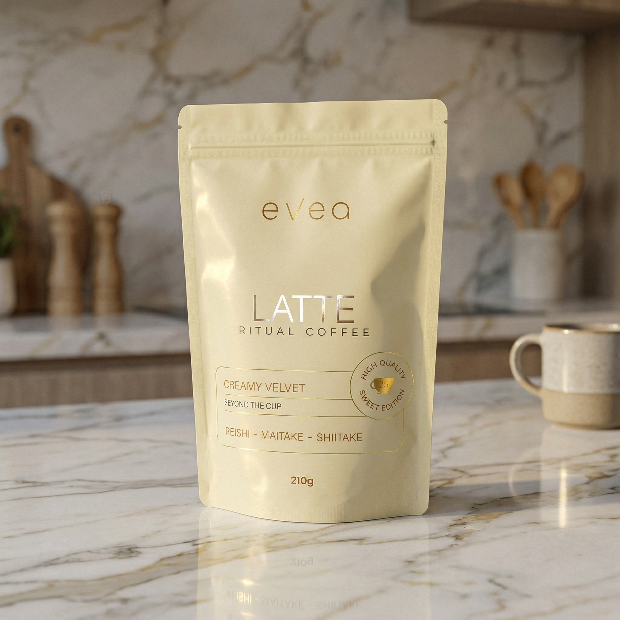 EVEA Latte - Caffè Cremoso con Reishi e Maitake